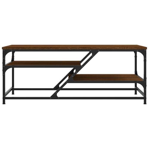 Sofabord 100x49x40 cm konstrueret træ brun egetræsfarve
