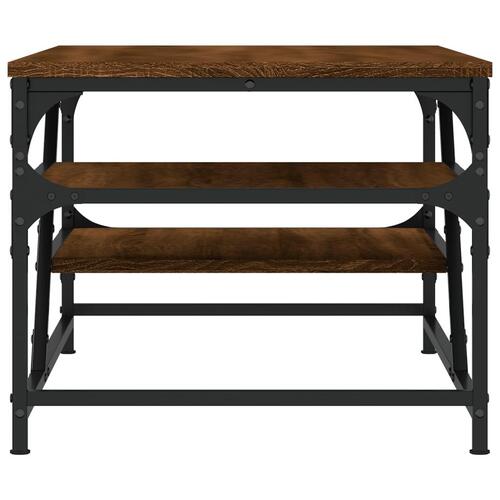 Sofabord 100x49x40 cm konstrueret træ brun egetræsfarve