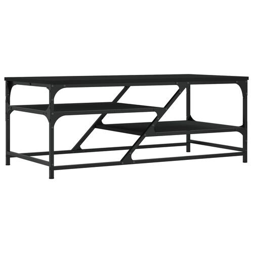 Sofabord 100x49x40 cm konstrueret træ sort