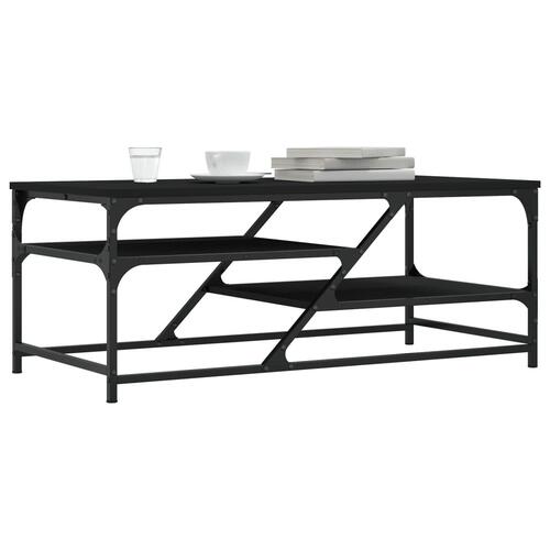 Sofabord 100x49x40 cm konstrueret træ sort