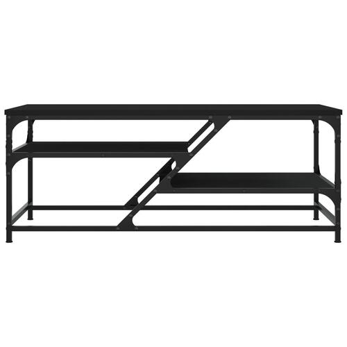 Sofabord 100x49x40 cm konstrueret træ sort