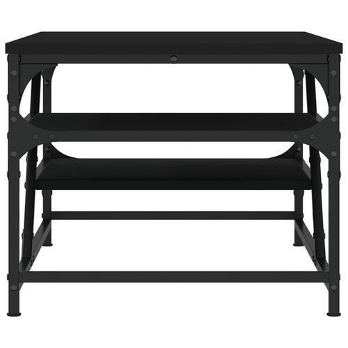 Sofabord 100x49x40 cm konstrueret træ sort