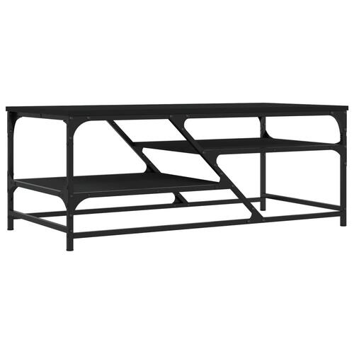 Sofabord 100x49x40 cm konstrueret træ sort