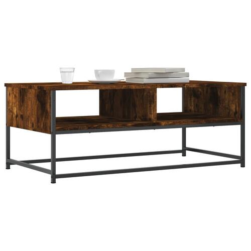 Sofabord 100x51x40 cm konstrueret træ røget egetræsfarve