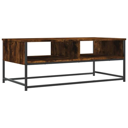 Sofabord 100x51x40 cm konstrueret træ røget egetræsfarve