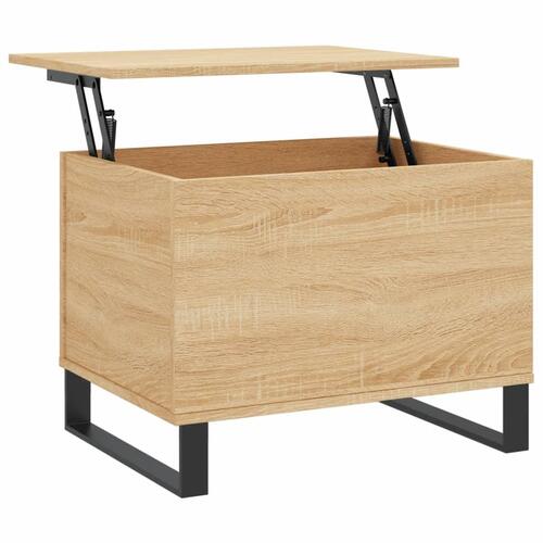 Sofabord 60x44,5x45 cm konstrueret træ sonoma-eg