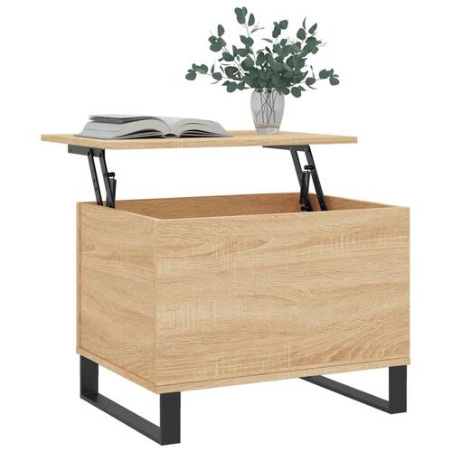 Sofabord 60x44,5x45 cm konstrueret træ sonoma-eg