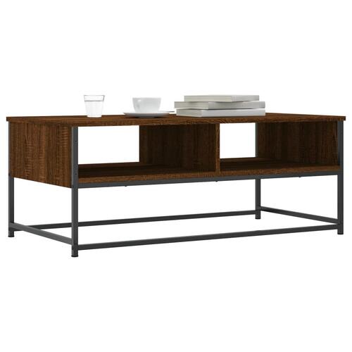 Sofabord 100x51x40 cm konstrueret træ brun egetræsfarve