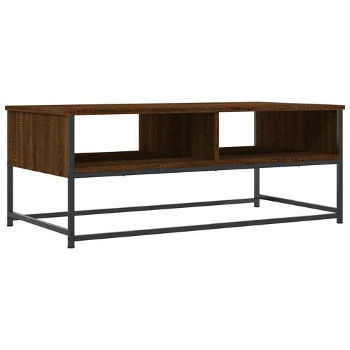 Sofabord 100x51x40 cm konstrueret træ brun egetræsfarve