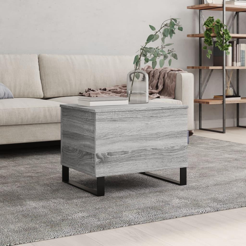 Sofabord 60x44,5x45 cm konstrueret træ Grå sonoma-eg