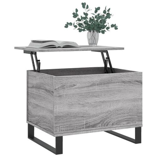 Sofabord 60x44,5x45 cm konstrueret træ Grå sonoma-eg