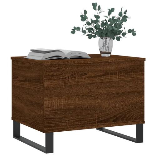 Sofabord 60x44,5x45 cm konstrueret træ brun egetræsfarve