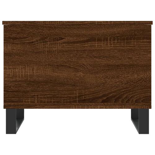 Sofabord 60x44,5x45 cm konstrueret træ brun egetræsfarve