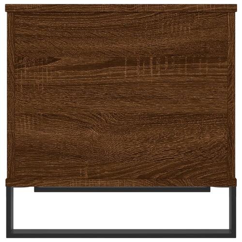 Sofabord 60x44,5x45 cm konstrueret træ brun egetræsfarve