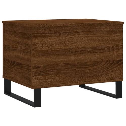 Sofabord 60x44,5x45 cm konstrueret træ brun egetræsfarve
