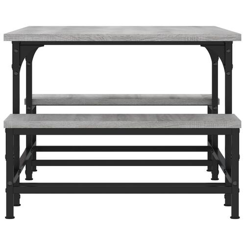 Sofabord 100x50,5x40 cm konstrueret træ grå sonoma-eg
