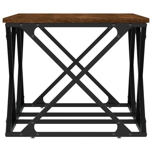 Sofabord 100x49x40 cm konstrueret træ brun egetræsfarve