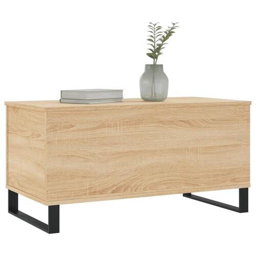 Sofabord 90x44,5x45 cm konstrueret træ sonoma-eg