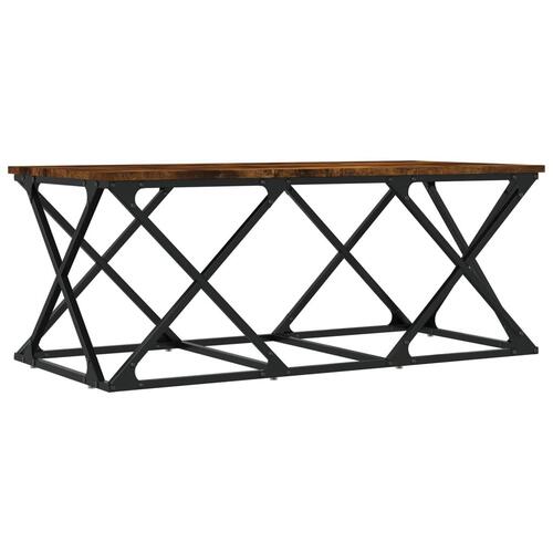 Sofabord 100x49x40 cm konstrueret træ røget egetræsfarve