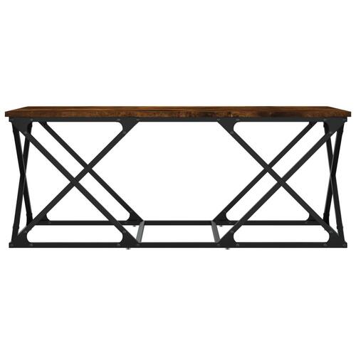 Sofabord 100x49x40 cm konstrueret træ røget egetræsfarve