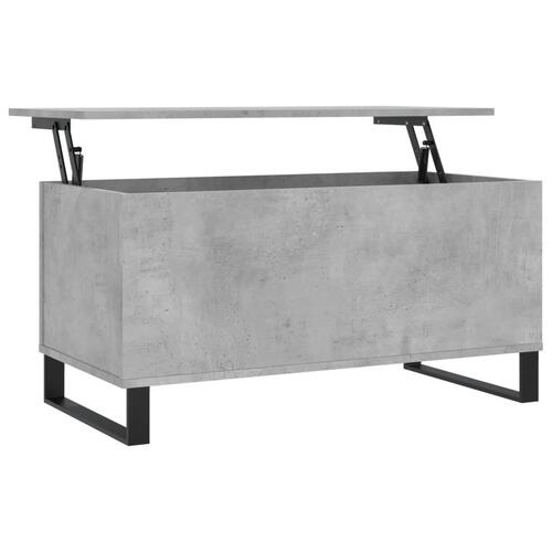 Sofabord 90x44,5x45 cm konstrueret træ betongrå