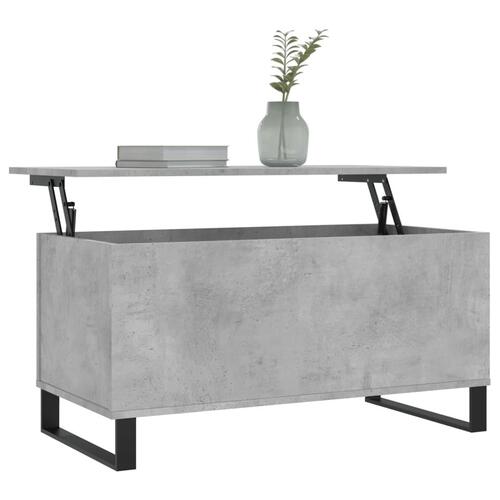 Sofabord 90x44,5x45 cm konstrueret træ betongrå