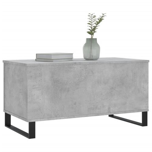 Sofabord 90x44,5x45 cm konstrueret træ betongrå