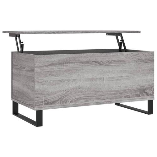 Sofabord 90x44,5x45 cm konstrueret træ sonoma-eg grå