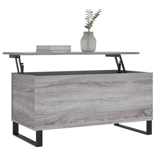 Sofabord 90x44,5x45 cm konstrueret træ sonoma-eg grå