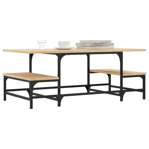 Sofabord 100x50,5x40 cm konstrueret træ sonoma-eg