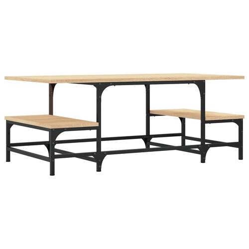 Sofabord 100x50,5x40 cm konstrueret træ sonoma-eg