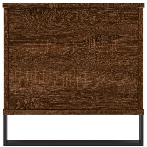 Sofabord 90x44,5x45 cm konstrueret træ brun egetræsfarve