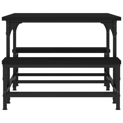 Sofabord 100x50,5x40 cm konstrueret træ sort