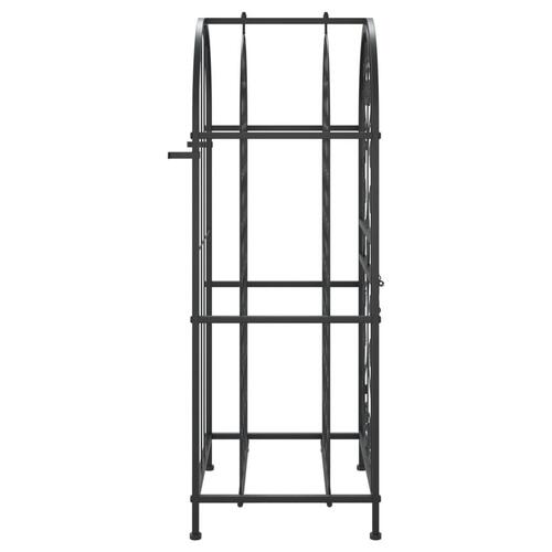 Vinreol til 33 flasker 45x36x100 cm smedejern sort