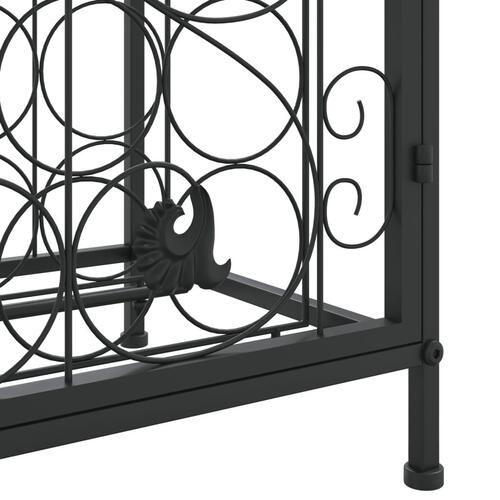 Vinreol til 33 flasker 45x36x100 cm smedejern sort