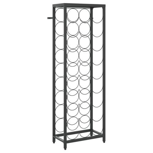 Vinreol til 27 flasker 34x18x100 cm smedejern sort