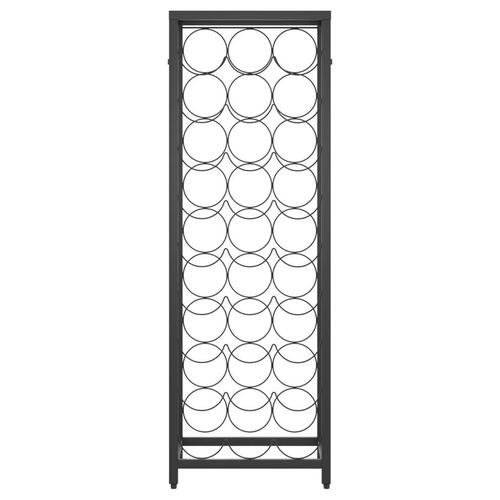 Vinreol til 27 flasker 34x18x100 cm smedejern sort