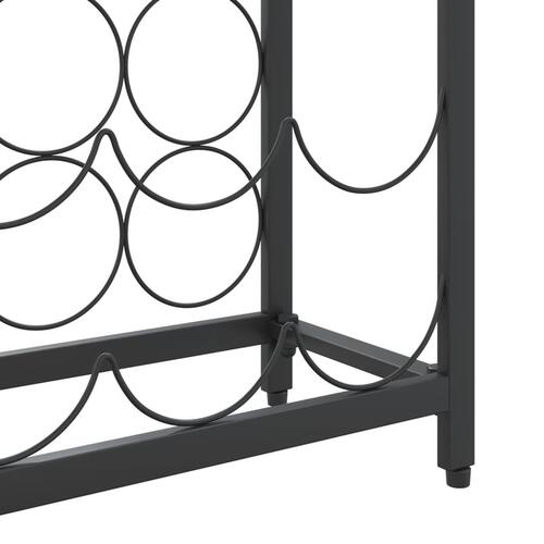 Vinreol til 27 flasker 34x18x100 cm smedejern sort