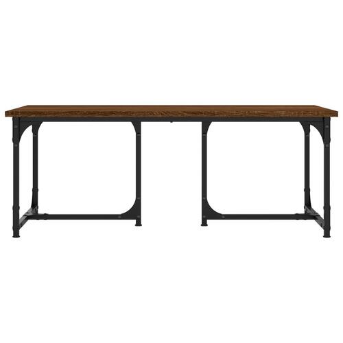 Sofabord 90x50x35 cm konstrueret træ brun egetræsfarve