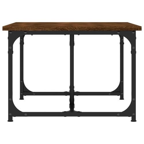 Sofabord 90x50x35 cm konstrueret træ brun egetræsfarve