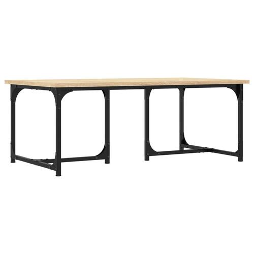 Sofabord 90x50x35 cm konstrueret træ sonoma-eg