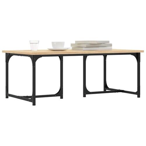 Sofabord 90x50x35 cm konstrueret træ sonoma-eg