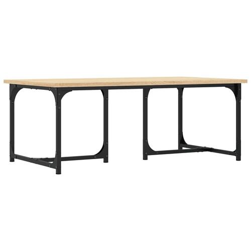 Sofabord 90x50x35 cm konstrueret træ sonoma-eg