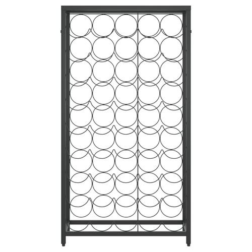 Vinreol til 45 flasker 54x18x100 cm smedejern sort