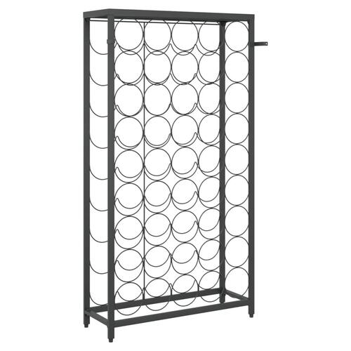Vinreol til 45 flasker 54x18x100 cm smedejern sort