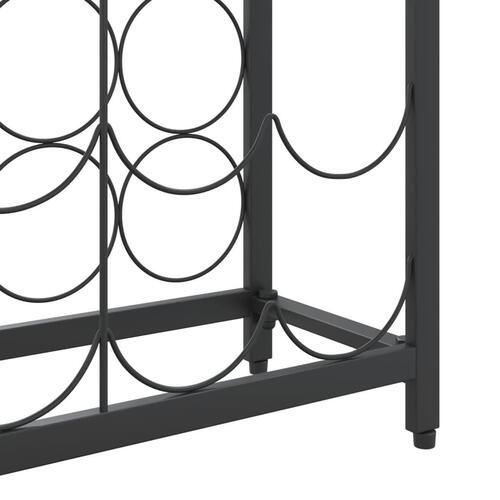 Vinreol til 45 flasker 54x18x100 cm smedejern sort