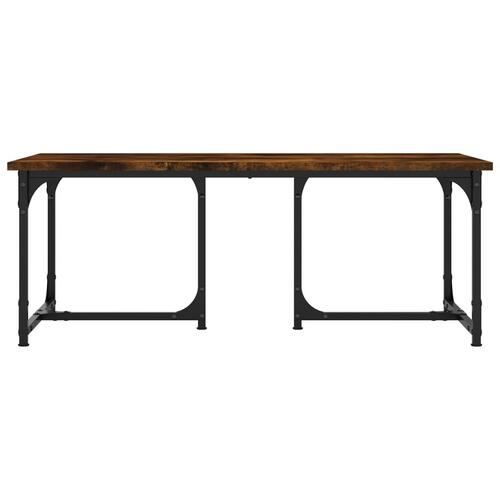 Sofabord 90x50x35 cm konstrueret træ røget egetræsfarve