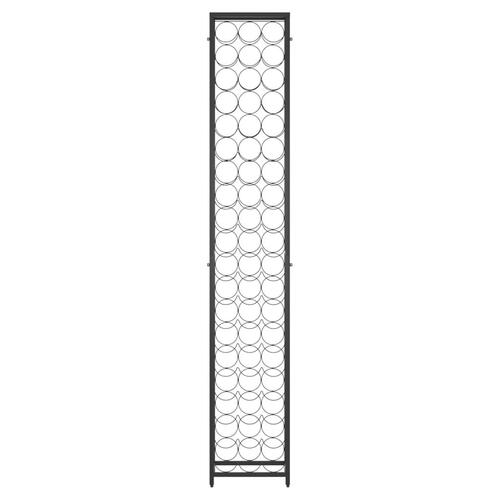 Vinreol til 57 flasker 34x18x200 cm smedejern sort