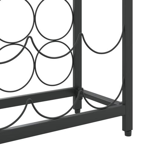 Vinreol til 57 flasker 34x18x200 cm smedejern sort
