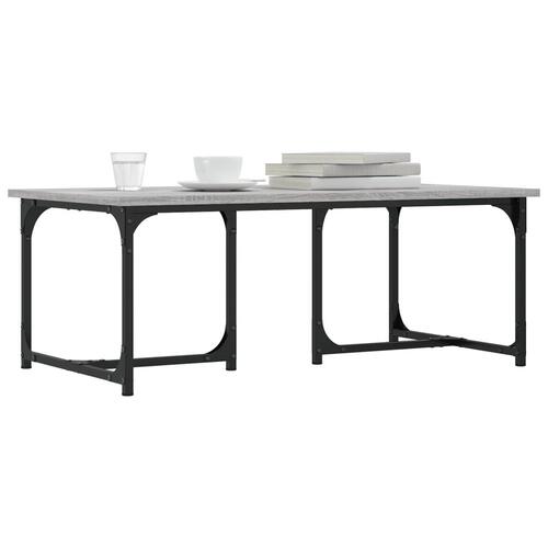 Sofabord 90x50x35 cm konstrueret træ grå sonoma-eg